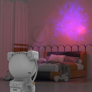 Galaxy-lampe med stjerneprosjektor, Astronaut Galaxy Light
