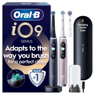 Oral-B iO9 elektrisk tannbørste Duo, 7 børstemodi, 2-pakning