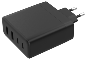 USB-lader med 4 porter, USB-C/A, GaN 100 W