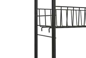 Smal rullvagn med 4 korgar, svart, 40 x 14,5 x 84 cm