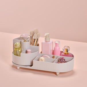 Empire L roterande stor sminkförvaring, beige