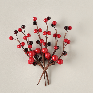 Koristeoksat, joissa marjoja, 3 kpl