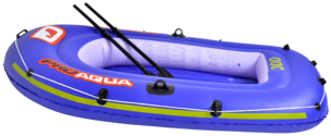 Gummibåt, uppblåsbar båt, 2 personer, blå, Proaqua