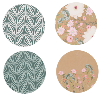 Runda hängetiketter 12-pack, 6 cm, FSC