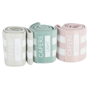 Capere elastiska träningsband textil 3-pack