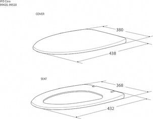 Ifö Cera toalettsete mykt, hvit