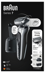 Braun Series 7 71-S7500cc Wet & Dry, rakapparat