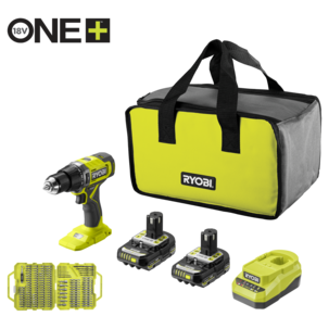 Ryobi skruvdragare med slag RPD18-2C20SA127, 2 batterier