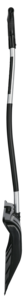 Lätt snöskyffel med metallskena