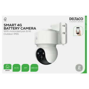 Deltaco Smart 4G overvåkningskamera utendørs, batteri