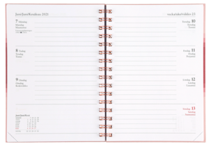 Ukekalender A5 2020-2021, rosa