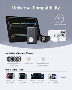 Anker MagGo Powerbank 10000 mAh, Apple Watch, iPhone