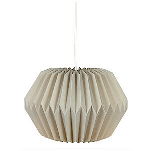 Origamilampa i vit papp