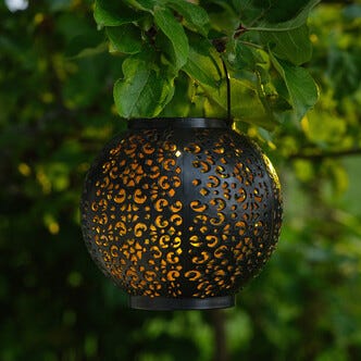 Northlight Aurinkokennovalaisin roikkuva musta, 18 cm