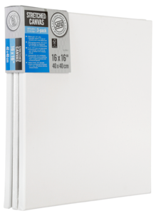 Målardukar med kilramar Sang, bomull 3-pack