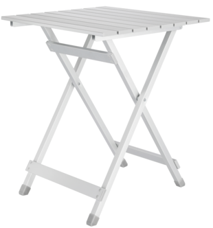 Campingbord i aluminium, 48 x 50 cm, sammenleggbart