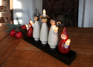 Adventsljusstake Star Trading, luciakör med 5 lampor