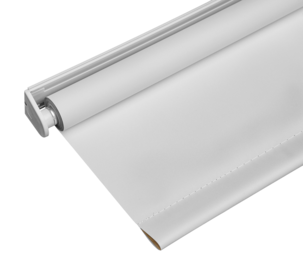 Mörkläggande rullgardin, skruvfri med kulkedja, vit