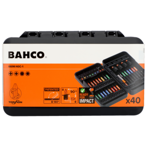Bahco bitssats Impact 1/4 tum, torsion bits, 40 delar