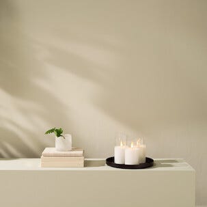 Ljusfat för blockljus, diameter 25 cm, svart