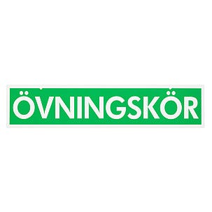 Övningskörningsskylt