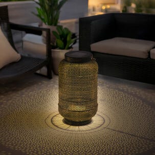 Northlight solcellslykta metall med handtag