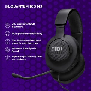 JBL Quantum 100M2 gamingheadset med bom-mikrofon