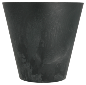 Blomkruka med betongeffekt svart, 23 cm 