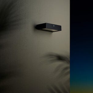 Solcelledrevet lyskaster med bevegelses- og skumringssensor