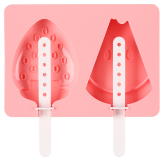 Isform i silikon fruktmotiv, 2 ispinner