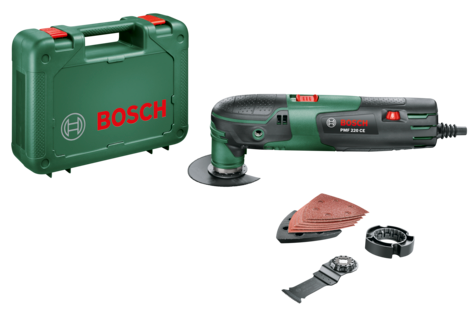 Bosch PMF 220 CE multikutter med tilbehør, 220 W