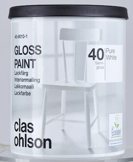 Interiørmaling halvblank glans 40, 0,75 liter