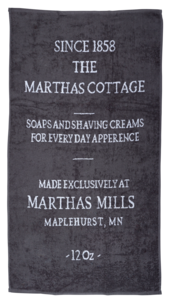 Badelaken med tekstmotiv