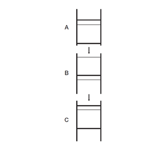 Blomstege i svart metall