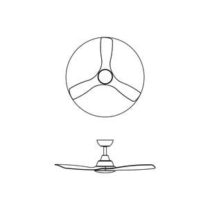 Philips Olas takfläkt med dimbar LED-lampa 28+24 W