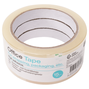 Genomskinlig kontorstejp och hushållstejp, 3-pack