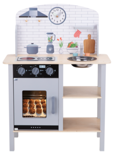 Lekekjøkken i tre med koketopp, stekeovn og oppvaskbenk, fra 3 år