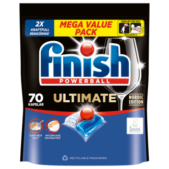Finish Ultimate All in 1 maskindiskmedel, 70-pack
