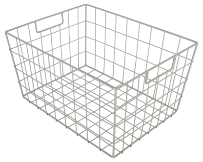 Trådkorg beige metall