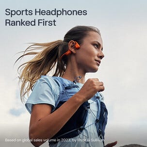 Shokz OpenRun Pro 2 Mini, open-ear, bone conduction hörlurar