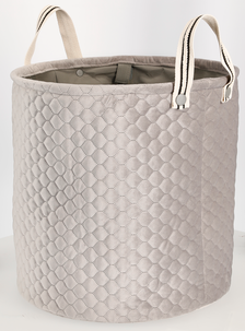 Förvaringskorg sammet grå