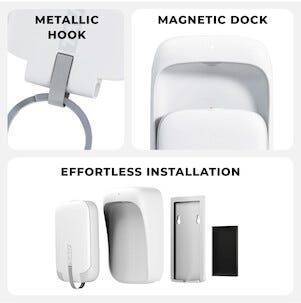 Rolling Square Tau powerbank, nyckelring, 1400 mAh