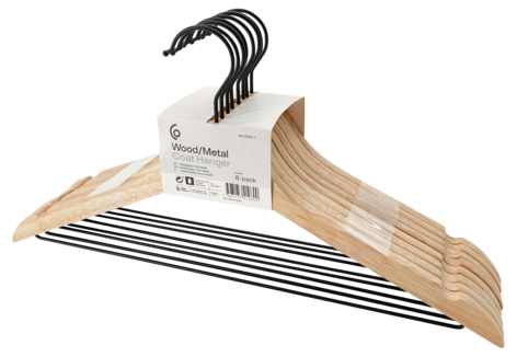 Trägalgar med metallpinne, 8-pack