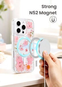 Anmiki mobildeksel Flower for iPhone 17e / 16e / 15 / 14 / 13