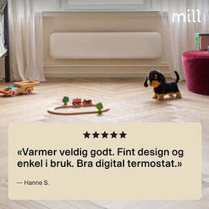 Mill Invisible element med termostat