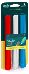 3Doodler Start+ Refill filament 75-pack, 3 färger