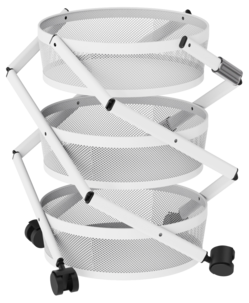 Rullvagn med lådor, badrum och kök, hopfällbar