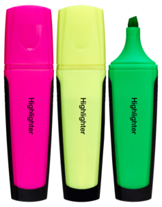 Överstrykningspennor 3-pack