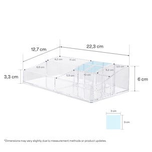 Meikkiteline kirkasta muovia