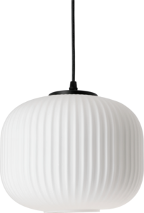 Northlight Ester taklampe glass, 25 cm, hvit